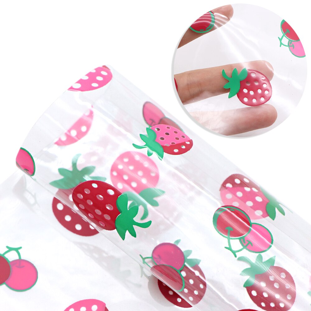 20*34cm jordbær kirsebær gennemsigtig kunstlæder ark vinyl kunstlæder til diy hjemmetekstil øreringe buer ,1 yc 11792: 1106441002