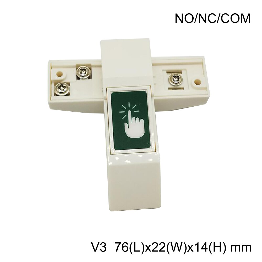 Electric Lock Release Switch NO NC COM Door Access Control System Plastic Exit Button: MULTI