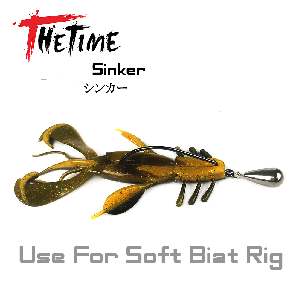 THETIME 1,8-21g, pesas de plomo para pesca de tiro directo, señuelo suave, aparejo libre, conector de gancho, plomos de línea para accesorios de pesca de lubina