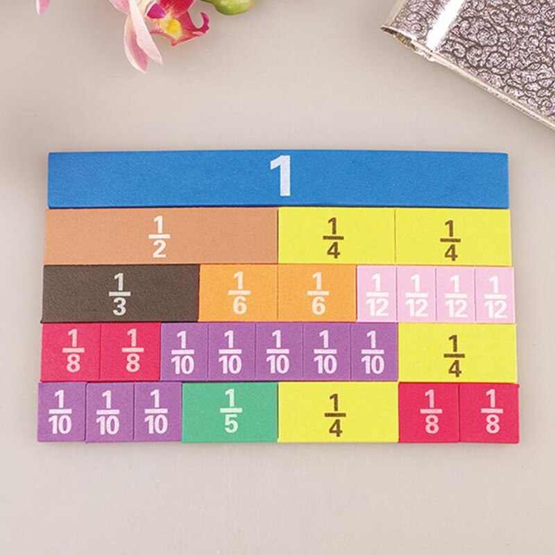 83 Pieces Magnetic Rainbow Fraction Tiles Calculate Math Toys Fraction Tiles Early Math Skills Learning