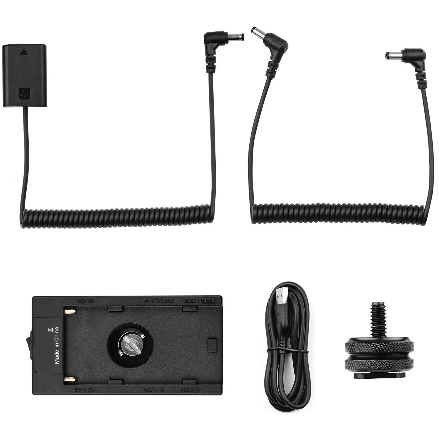 NP-F970 F750 baterii stojak na talerze adapter z podwójny interfejs USB + FW50 imitacja baterii łącznik robić Sony A7/A7R/A7S