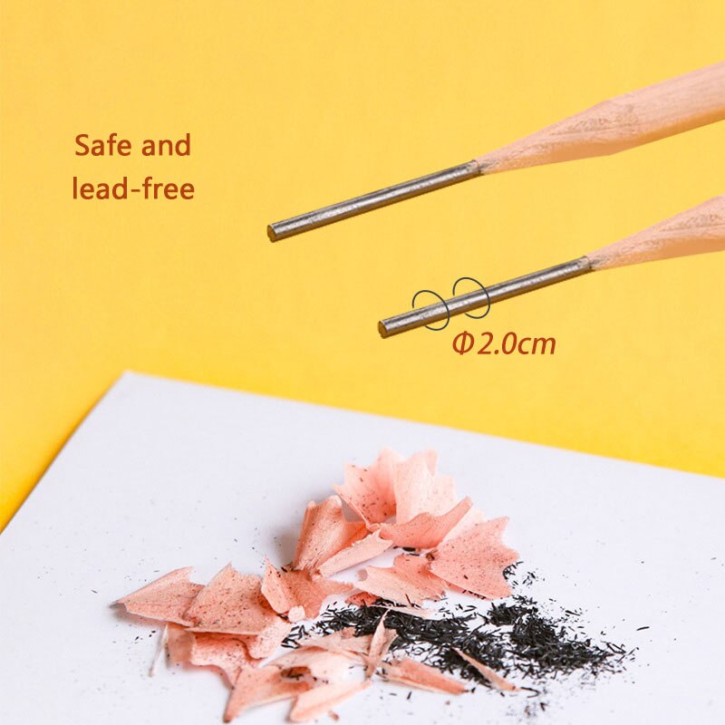 50 Pcs Elementary School Students Writing Pencil Set Office Stationery Hexagonal Triangle Wooden Pencil HB Lead-free Non-toxic