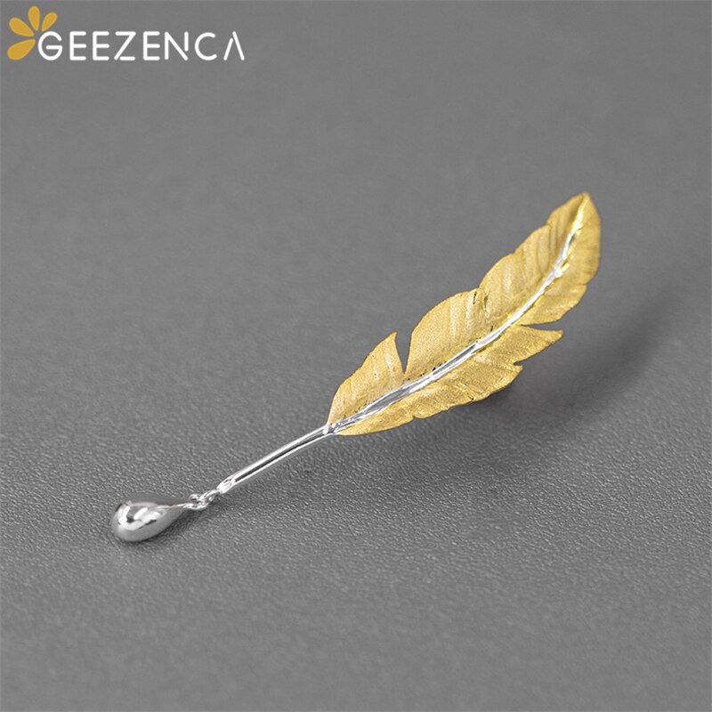 Originele 925 Sterling Zilveren Veer Pen Broche Fijne Sieraden Voor Vrouwen Kerst Jaar
