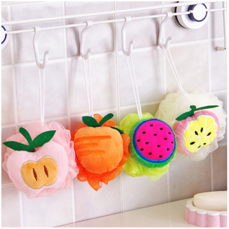 Cepillo para baño de bebé de algodón de dibujos animados suave esponja de baño de bebé en polvo Puff lindos niños recién nacidos producto de ducha infantil frotando bolas de toalla