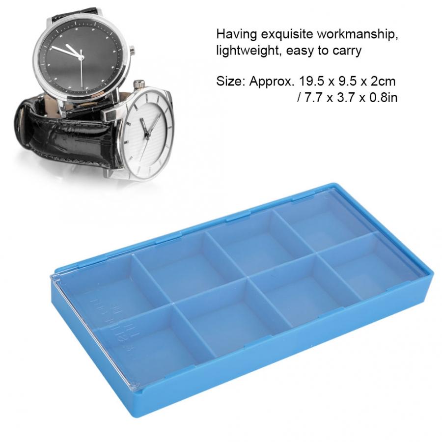 Plastic Horloge Onderdelen Opbergdoos Organizer Horlogemaker Repareren Gereedschap Opslag Lade Plastic Horloge Display Container Horloge Houder