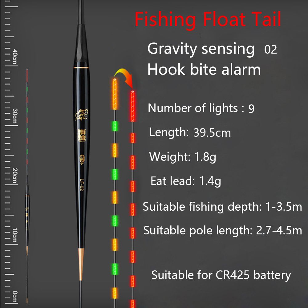 Plastic Fishing Lure Luminous Fishing Smart Float Top Float Indicator Electronic Floats Buoy Fishing Tackle Drift Lure Accessory: Gravity sensing-02