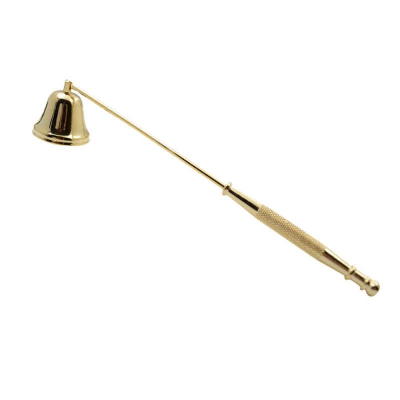 Candelabro de acero inoxidable sin humo para el hogar, Kit de herramientas de Apagado manual, accesorios para velas de Cocina: gold