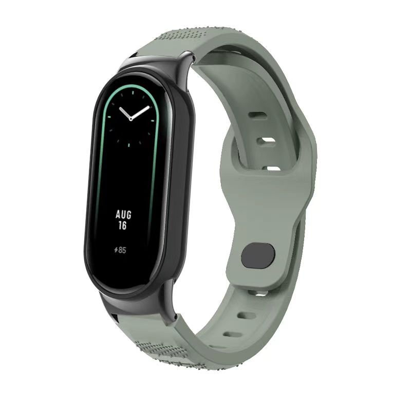 Siliconen band voor Xiaomi Mi Band 9 8 SmartWatch Ademende sportarmband Vervanging polsband voor MiBand 9 8NFC 8 horlogeband: Blue White
