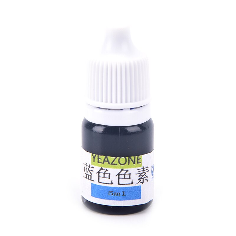 5ml pigment håndlavede sæbefarvestof pigmenter håndlavede sæbebasefarver flydende pigment 8 farver farvestof værktøjssæt materialer: Blå