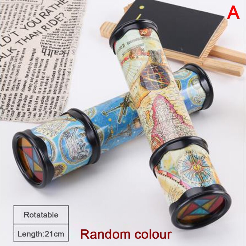 1PC 30/27/21cm Kids Scalable Rotating Kaleidoscopes Advanced Magic Rotation Adjustable Fancy Color World Toys For Kids: A