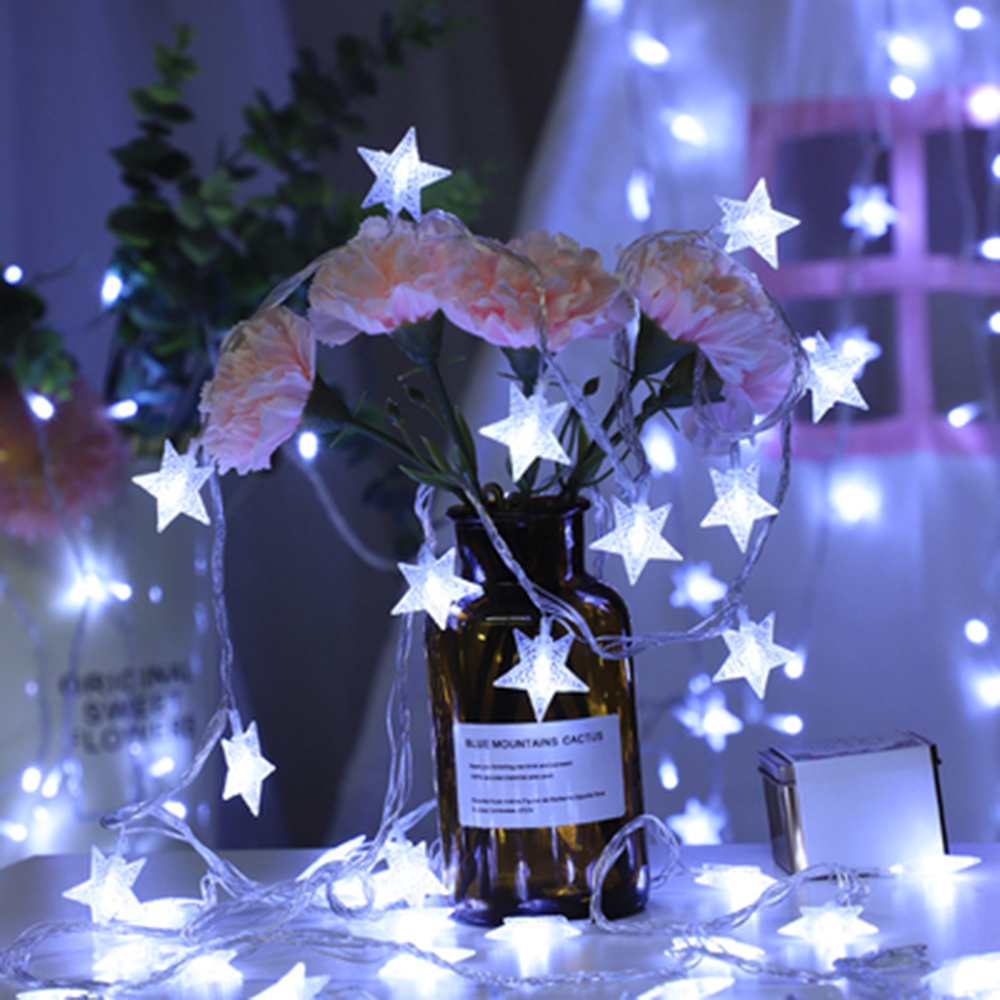 LED-Stern-Lichterkette, USB/batteriebetrieben, Lichterkette, Weihnachtsgirlande für Party, Hochzeit, Zuhause, Terrasse, Dekoration Ich bin Freien