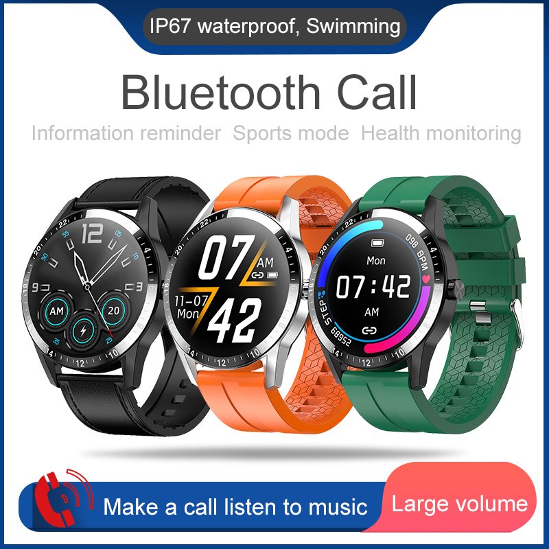 Bluetooth Call Digitale Horloge Mannen Sport Horloges Elektronische Led Mannelijke Horloge Voor Mannen Klok Touch Business Horloge Uur