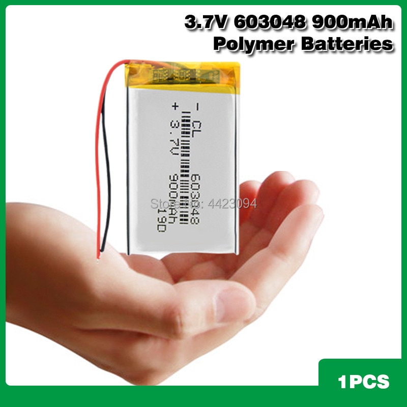 NaruSky Batterie LiPo Li-Po 3,7 V 900 mAh 603048 Lithium Polymère Li-Po