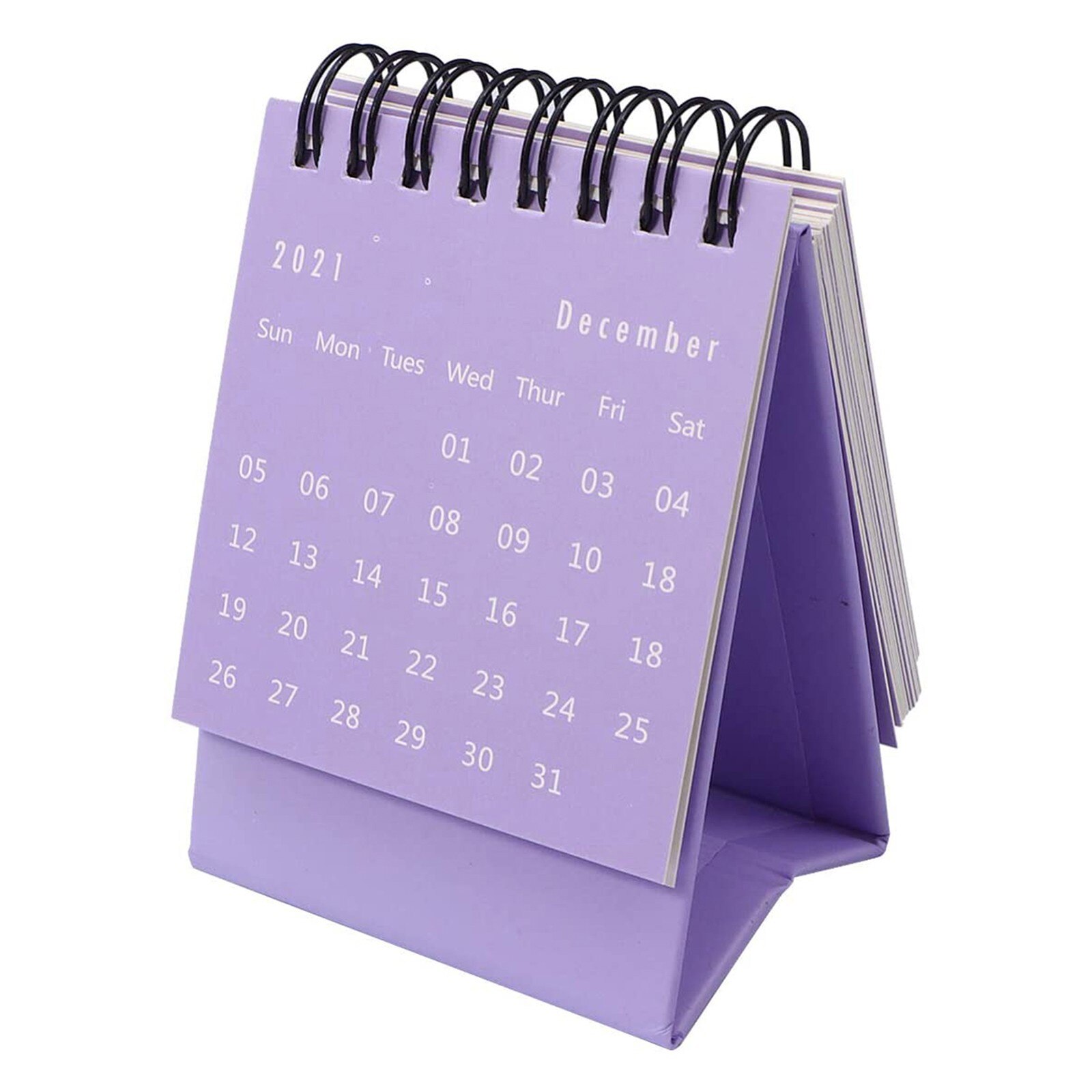 Desktop Mini English Calendar Portable Foldable Paper Calendar Multipurpose Daily Scheduler Table Planner Yearly Agenda: F