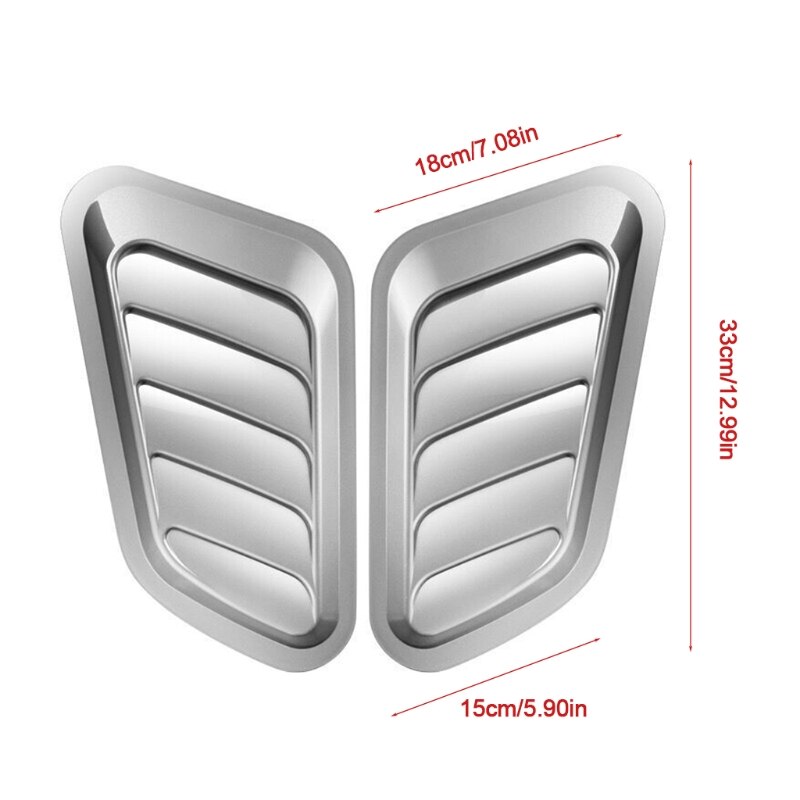 2pcs Hood Vents Air Flow Intake Scoop Turbo Bonnet Cover Car Decorative Cover