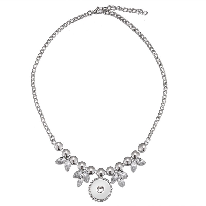 Nowe piękno elegancki styl boho kryształowy kutas pstryknąć naszyjnik 55cm dopasowanie DIY 18 przyciski zatrzaskowe MM jewlery hurtowy prezent