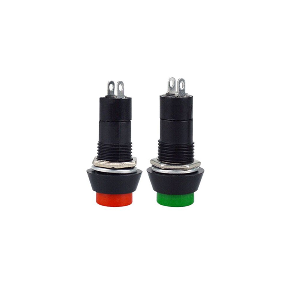 10PCS/LOT Momentary Push Button Switch 12mm Momentary 3A 250VAC Round Switches PBS-11A PBS-11B 2PIN Self-Recovery Self-Locking