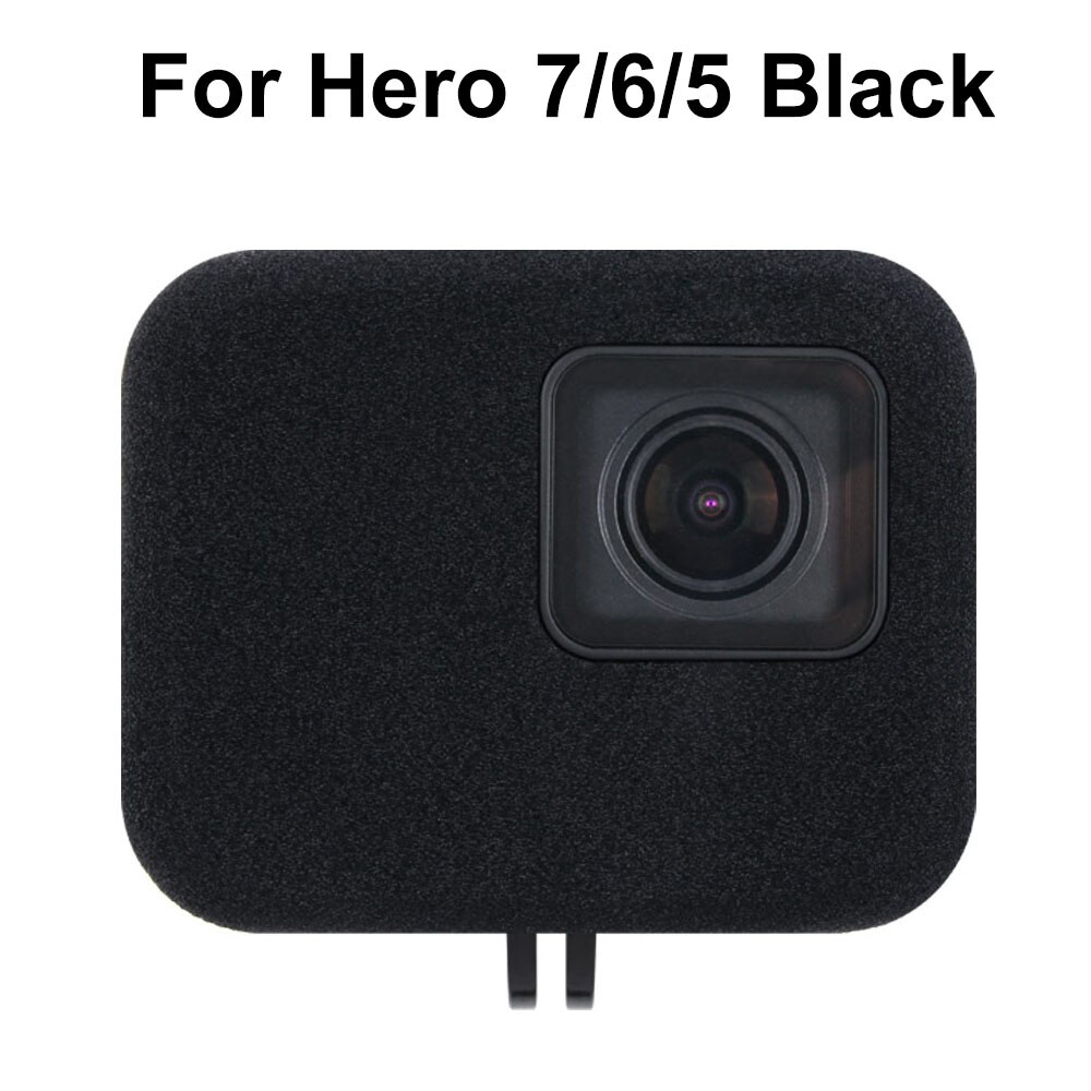 Espuma a prueba de viento para Gopro Hero 6, 5, 7, 8, color negro: For gopro 7 6 5