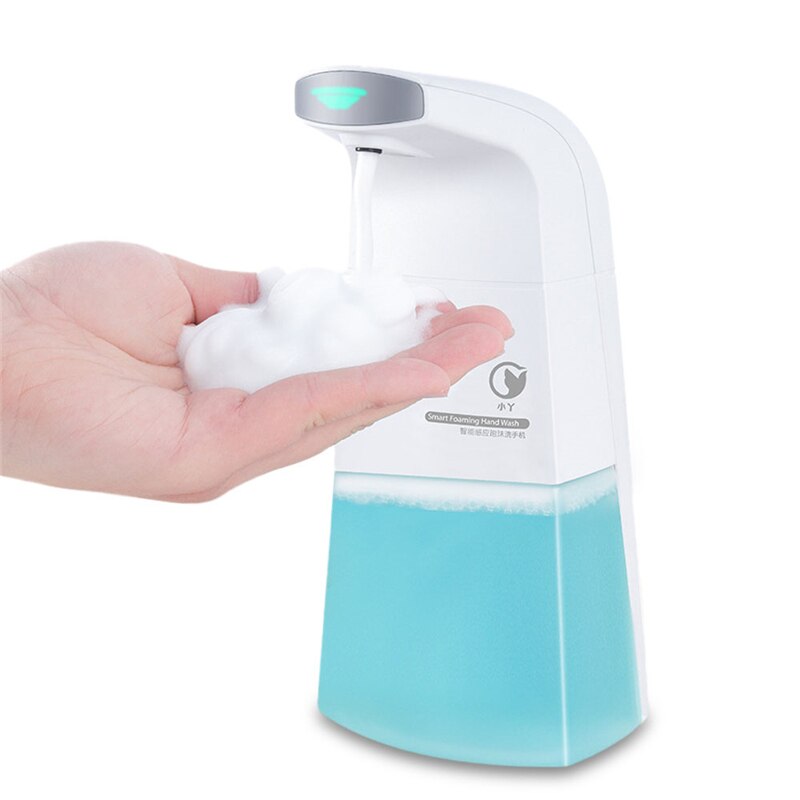 Dispensador de jabón de espuma portátil automático con sensor infrarrojo de 310ml para el baño de cocina dispensador de jabón líquido sin ruido desinfectante de manos