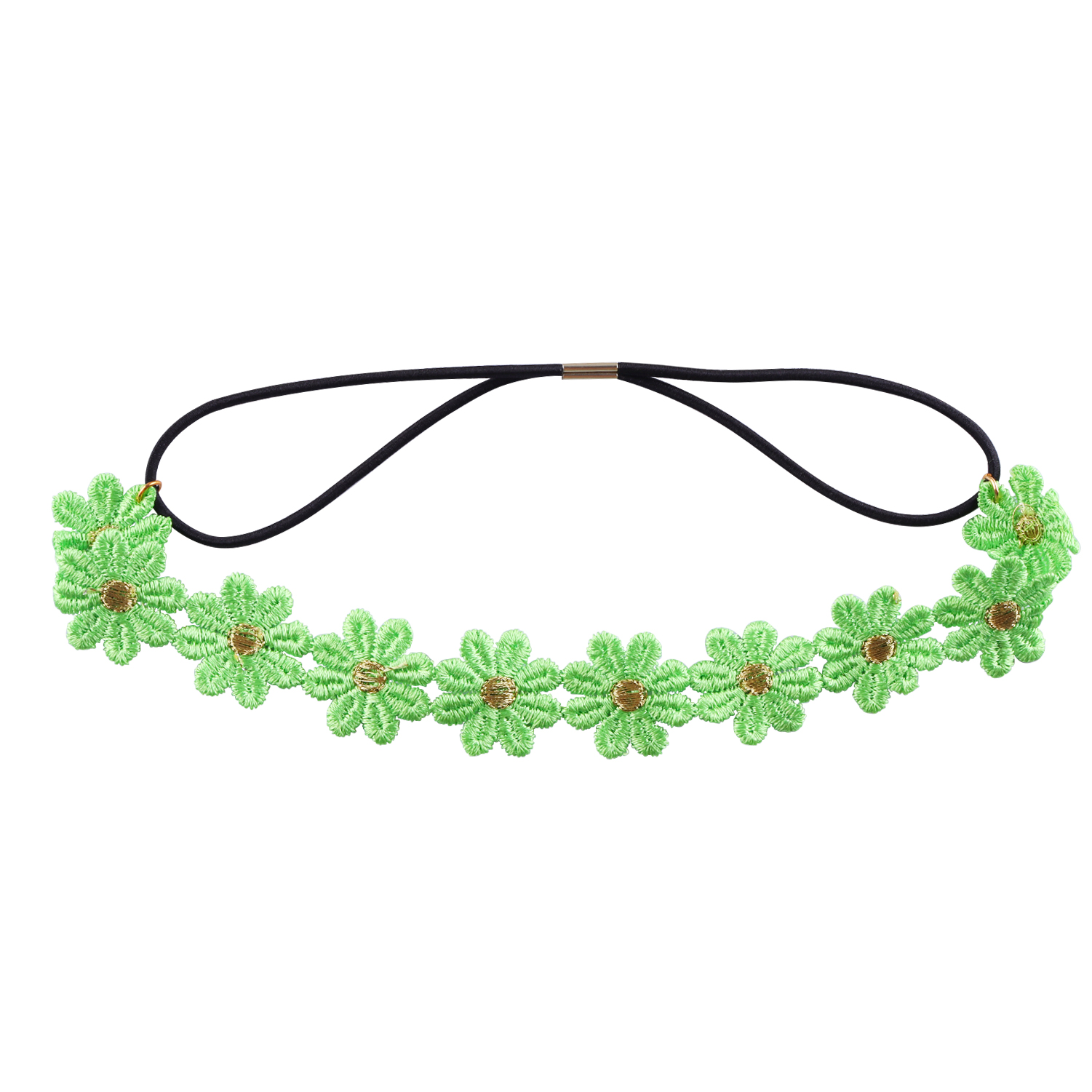 Diadema de margaritas y flores, corona de girasol Hippies, corona para el pelo, tocado Floral bohemio para de festivales de boda y turismo de primavera: Rojo