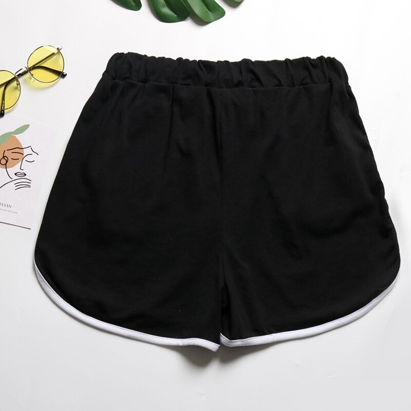 Summer Stripe Shorts Women&#39;s Elastic Waist Home Loose Casual Shorts Beach High Waist Shorts