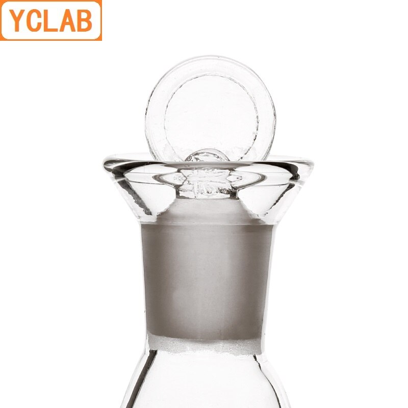 YCLAB 100mL Iodine Flask Conical Borosilicate 3.3 Glass Wide Spout with Standard Ground Stopper Laboratory Chemistry Equipment