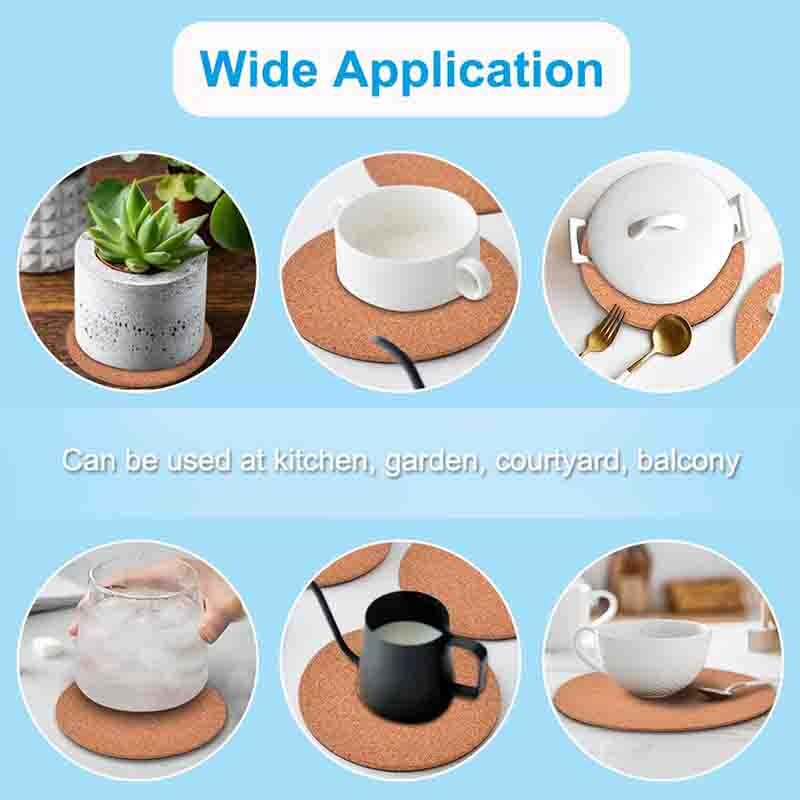 4 Stuks 12 Inch Kurk Coaster, Ronde Kurk En Plastic Bloempot Voor Tuinieren, voor Diy Craft Supplies