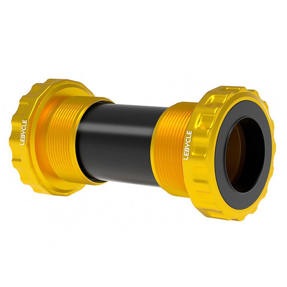 Hard Thread Bottom Bracket Accessories Bike Bottom Bracket CNC Process Dust-proof Reliable Bike Steel Bottom Bracket: Golden