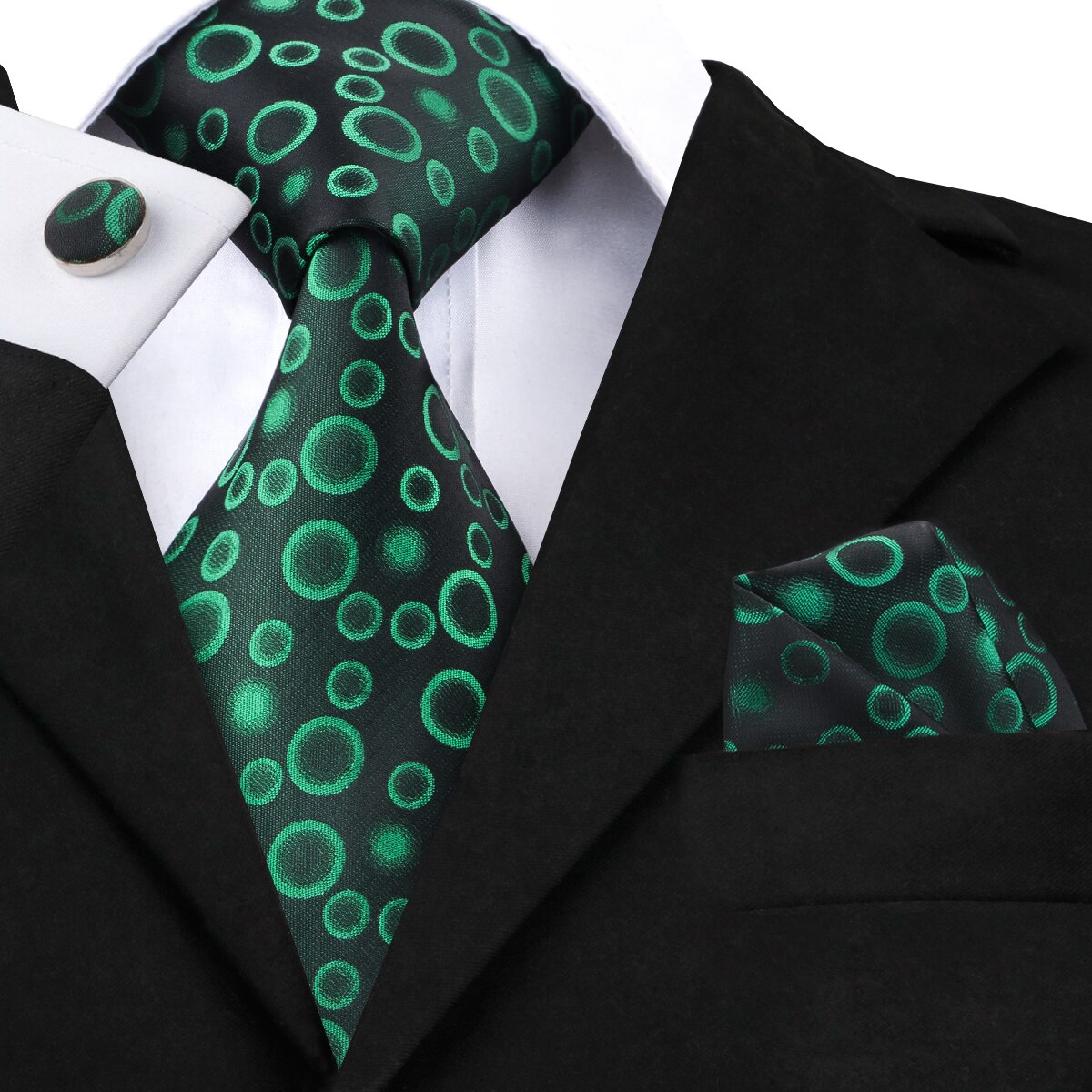 Hi-Tie Christmas 100% Silk Ties For Men Hanky Cufflinks Set 20 Styles Men's Tie Floral Green Plaid Gravatas Party Large Necktie