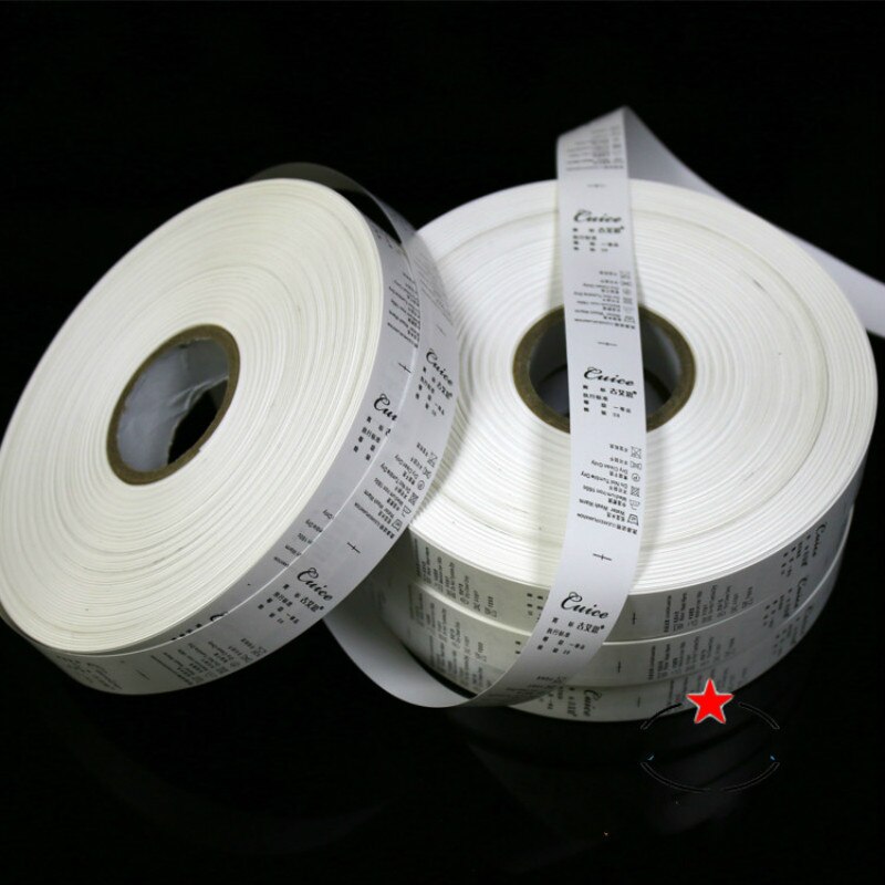 1000pcs A roll Storage Synthetic adhesive tape care label White Mark Washing Label Garment