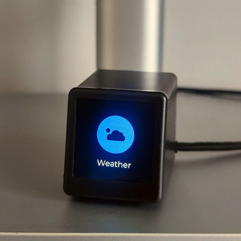 Bitcoin-Preisdisplay-Ticker mit intelligenter Wetteruhr, unterstützt Kryptowährung, Lagerbier- und Umtauschrate und Goldpreis-Tracker: Schwarz