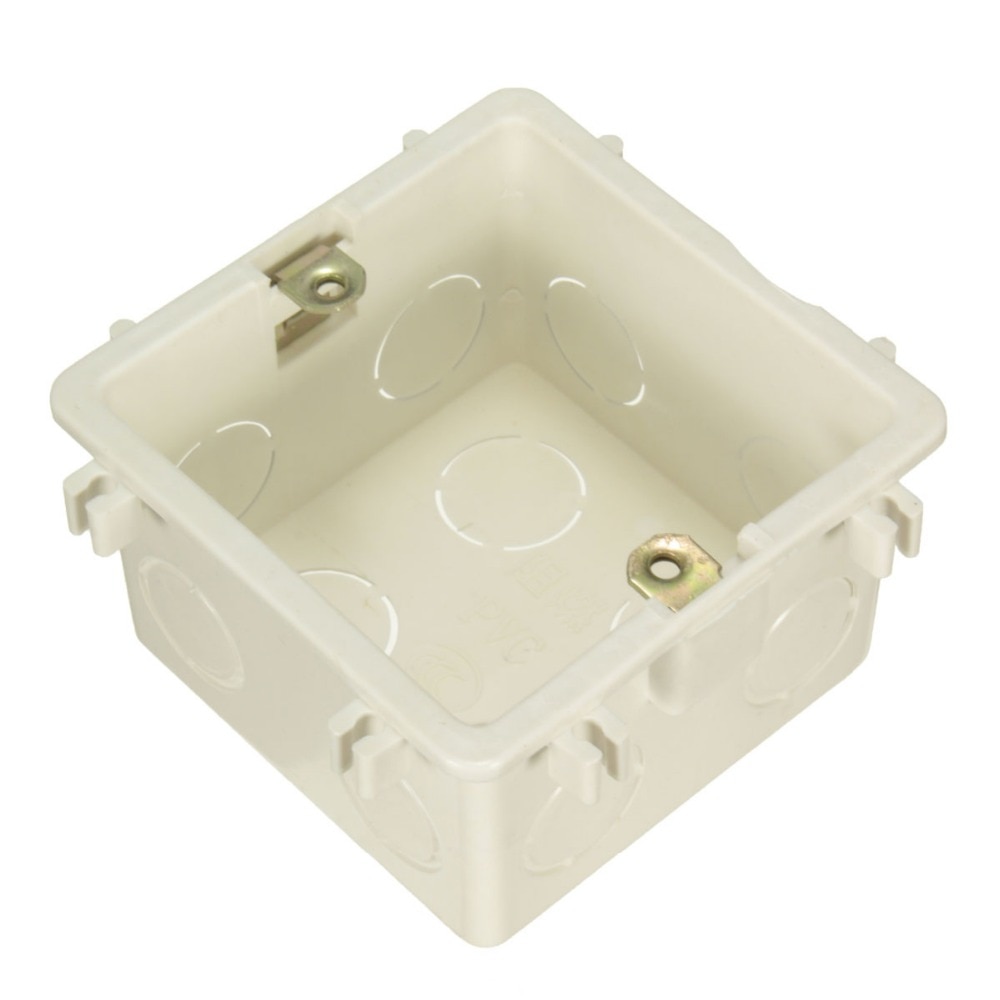 86*86mm Cassette Universal White Wall Mounting Box for Wall Switch and Plastic Enclosure Socket Back Box Outlet 86mm