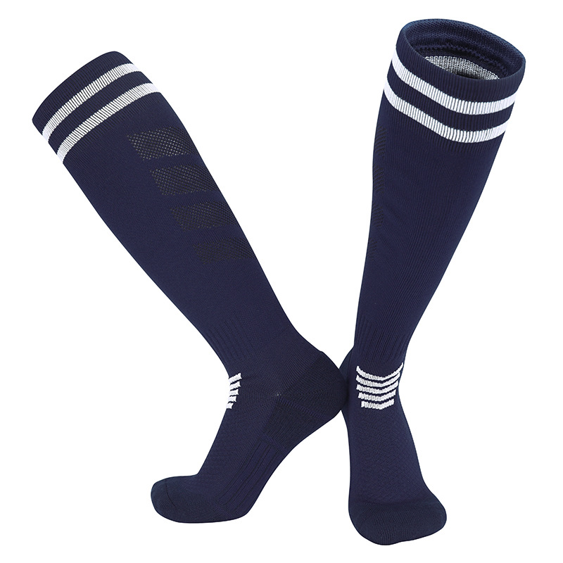 Calcetines de fútbol profesionales para niños y adultos, medias largas de entrenamiento hasta la rodilla, transpirables, de nailon
