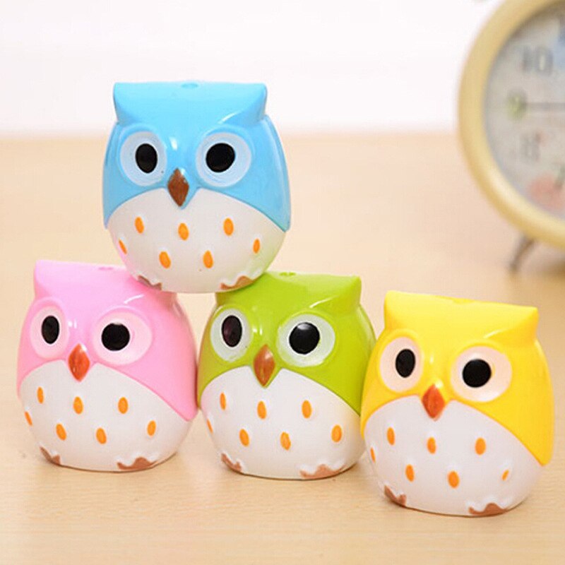 24 PCs Cute Pencil Sharpener Stationery Korea Cute Owl Student Stationary Animal Pencil Sharpeners for Kids School: Default Title