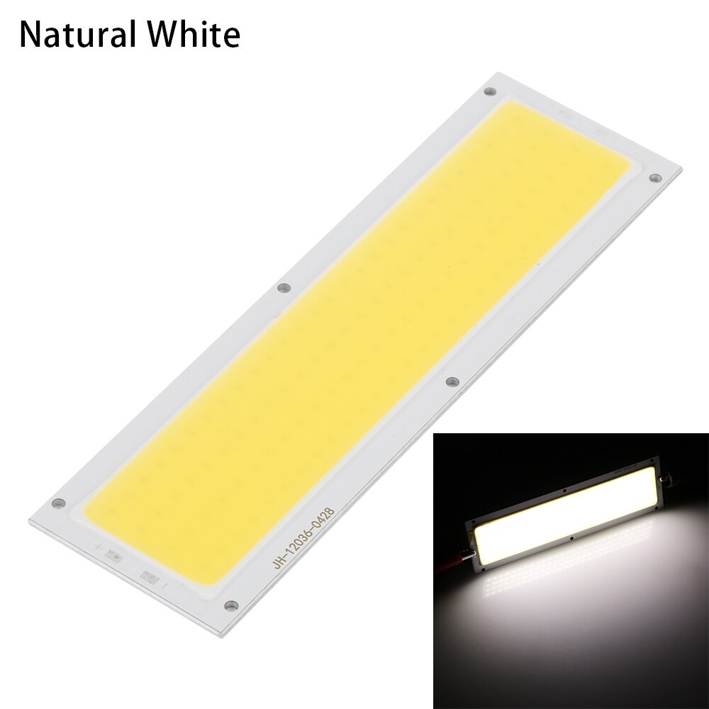 1 stk praktisk led-panellampe 12v 20w cob led strip lys høj effekt lampe chip varm / kold hvid 120 x 36mm indvendigt lys: Naturlig hvid
