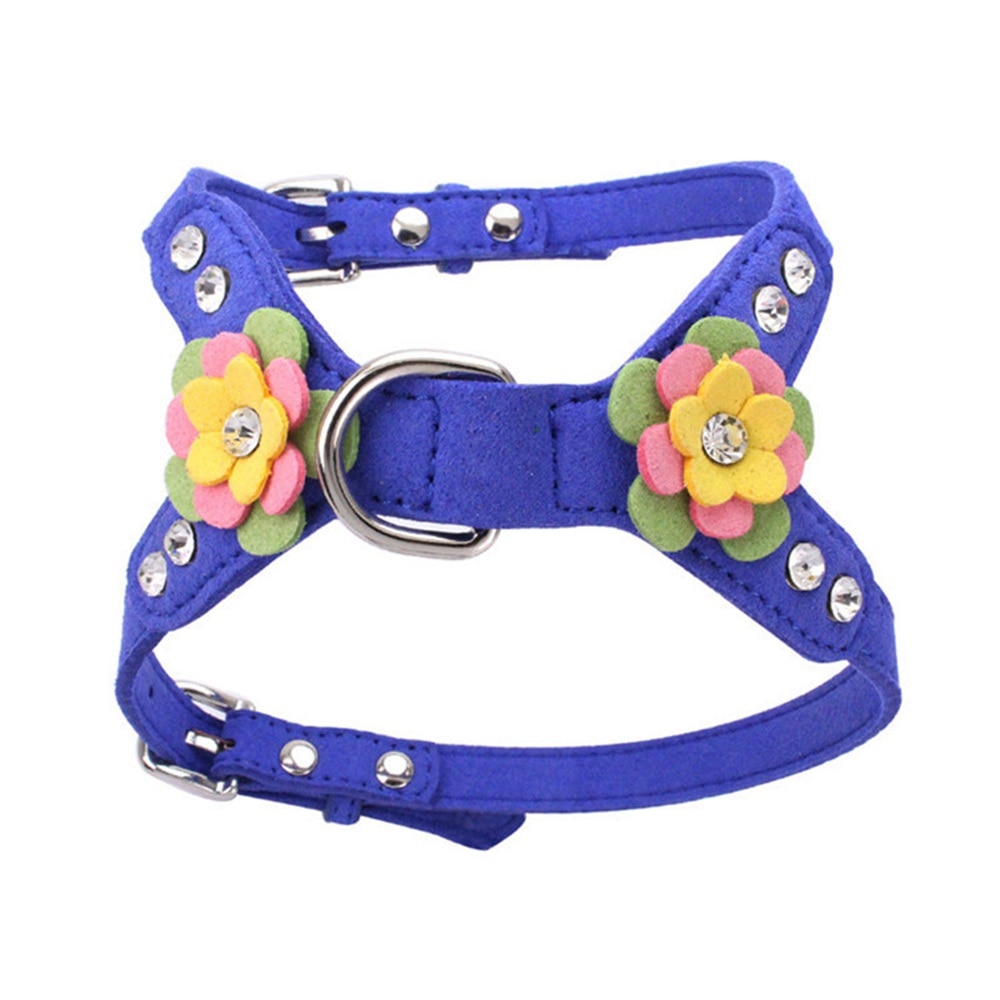 Small Dogs Harness Vest Puppy Collars Bling Accessories Flower For Pet Harness Product Animals Supplies