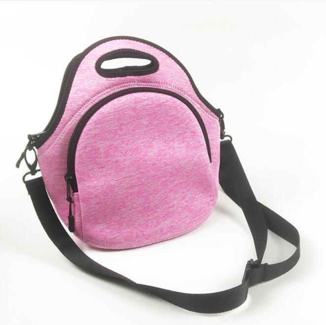 Lunch bag shoulder strap lunch box bag neoprene diving material lunch box insulation bag
