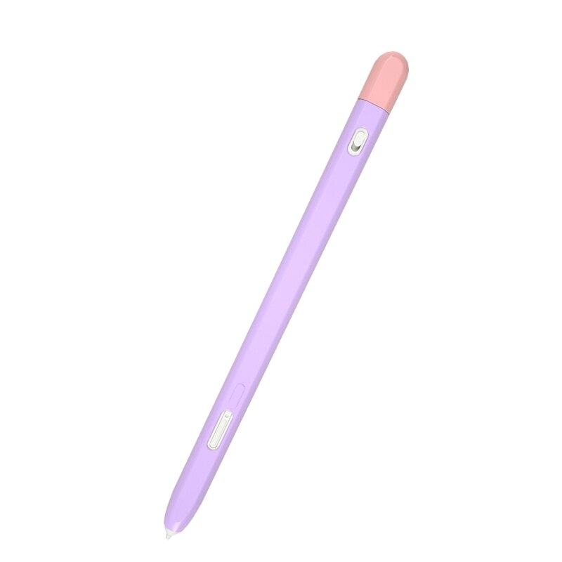 Pennskydd lämpligt för samsungtab s pen pro pennfodral silikonpennskydd spen skyddsfodral fallskydd: Lila rosa