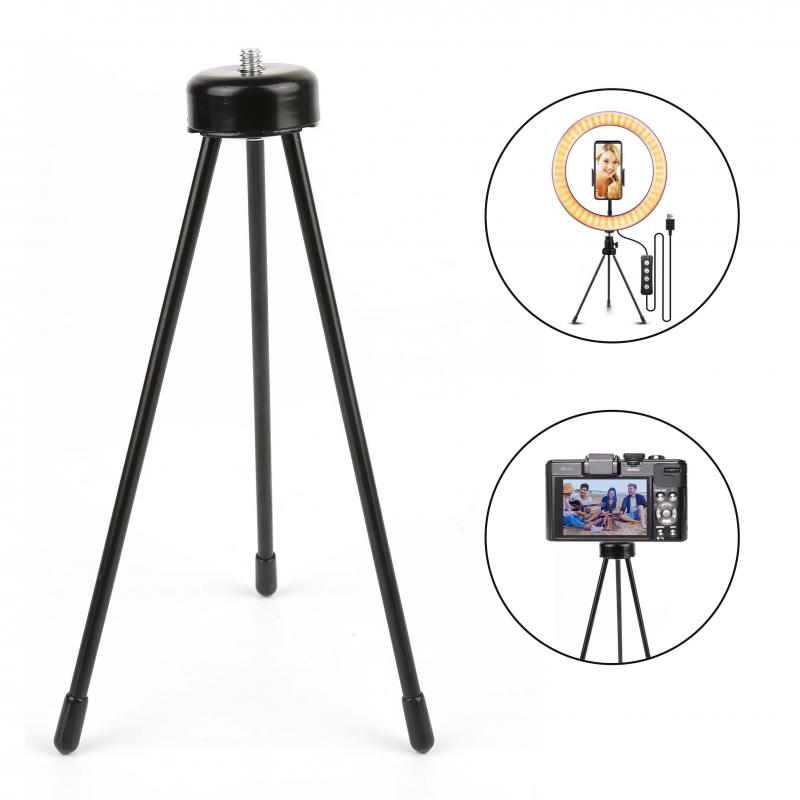 Ring Licht Met Stand - Rovtop Dimbare Led Camera Selfie Licht Ring Usb Met Statief En Telefoon Houder Voor video Fotografie