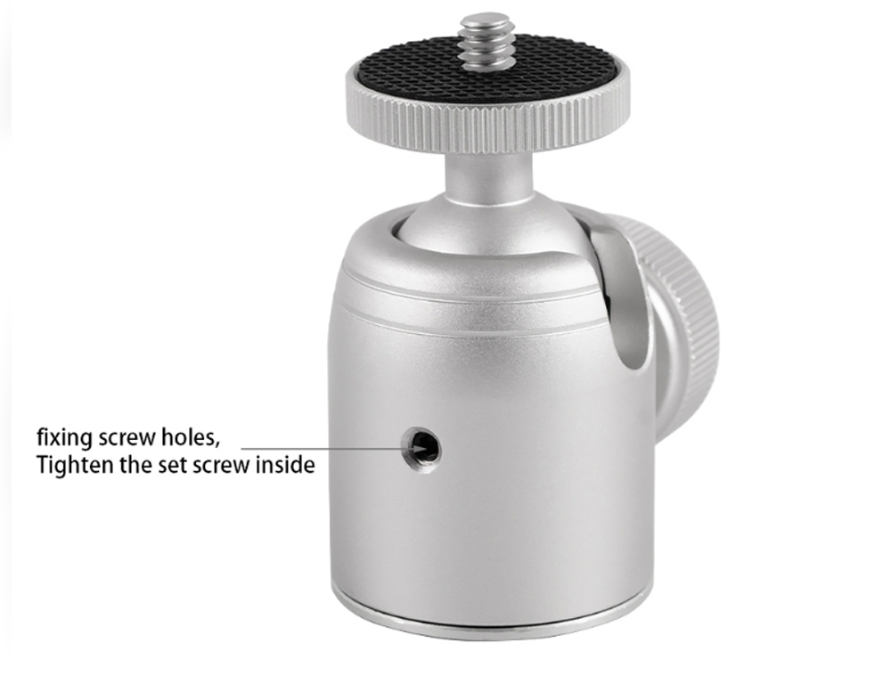 Metal Mini spherical small pan tilt 360 degree panoramic rotatable SLR camera pan tilt tripod mobile phone pan tilt