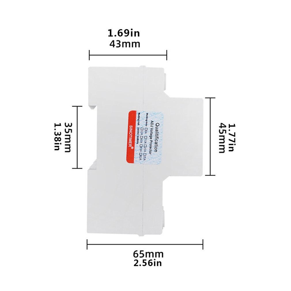 Din Rail 3 Phase Voltage Relay 380V Voltmeter Ammeter Over and Under Voltage Relays Adjust Current Overvoltage