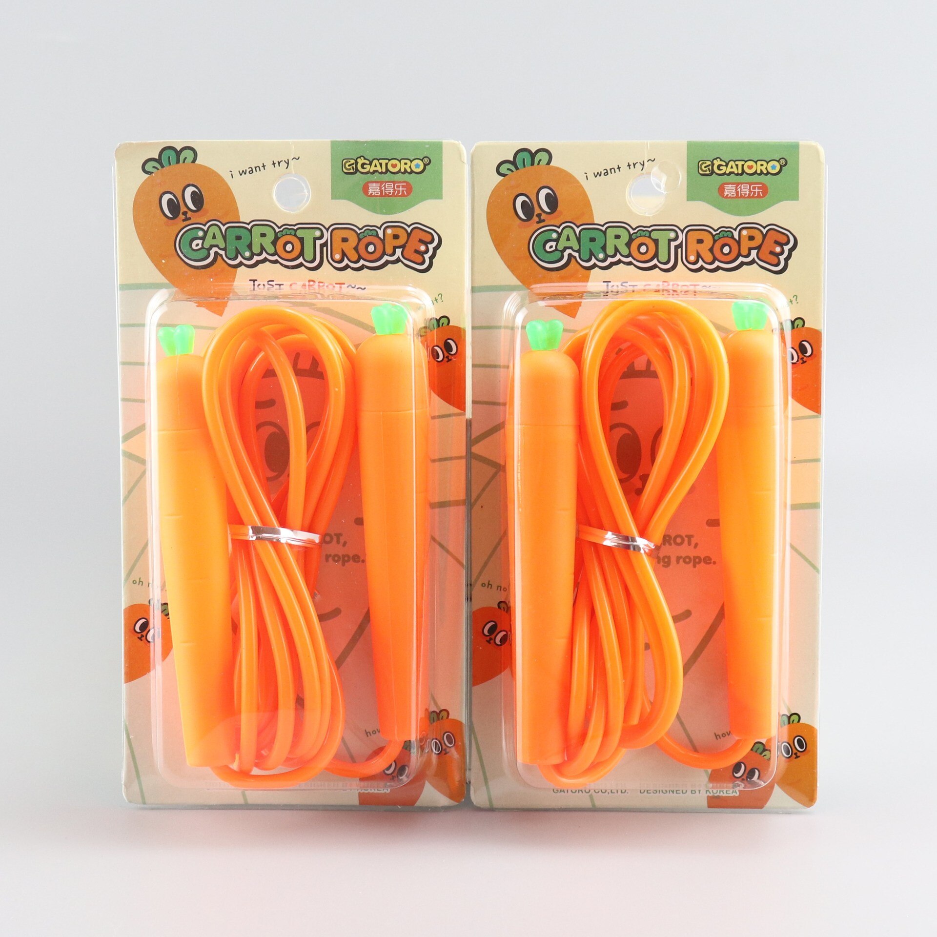 Carrot Cartoon Kids Skipping Rope Child Primary School Students Physical Fitness Exercise for Jumping Rope Beginner