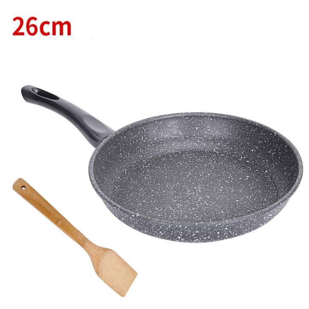 Wok gryde non-stick gryde med låg stegepande hjem haven induktion komfur gaskomfur pandekage pan bøf wok pan brød: 26cm pande og skovl