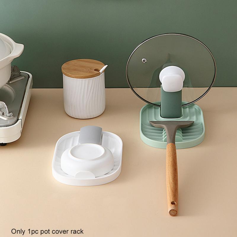 Plastic Spoon Holder Pot Lid Shelf Pot Lid Rack Kitchen Organizer Cooking Dish Rack Pan Cover Stand Kitchen Accessories