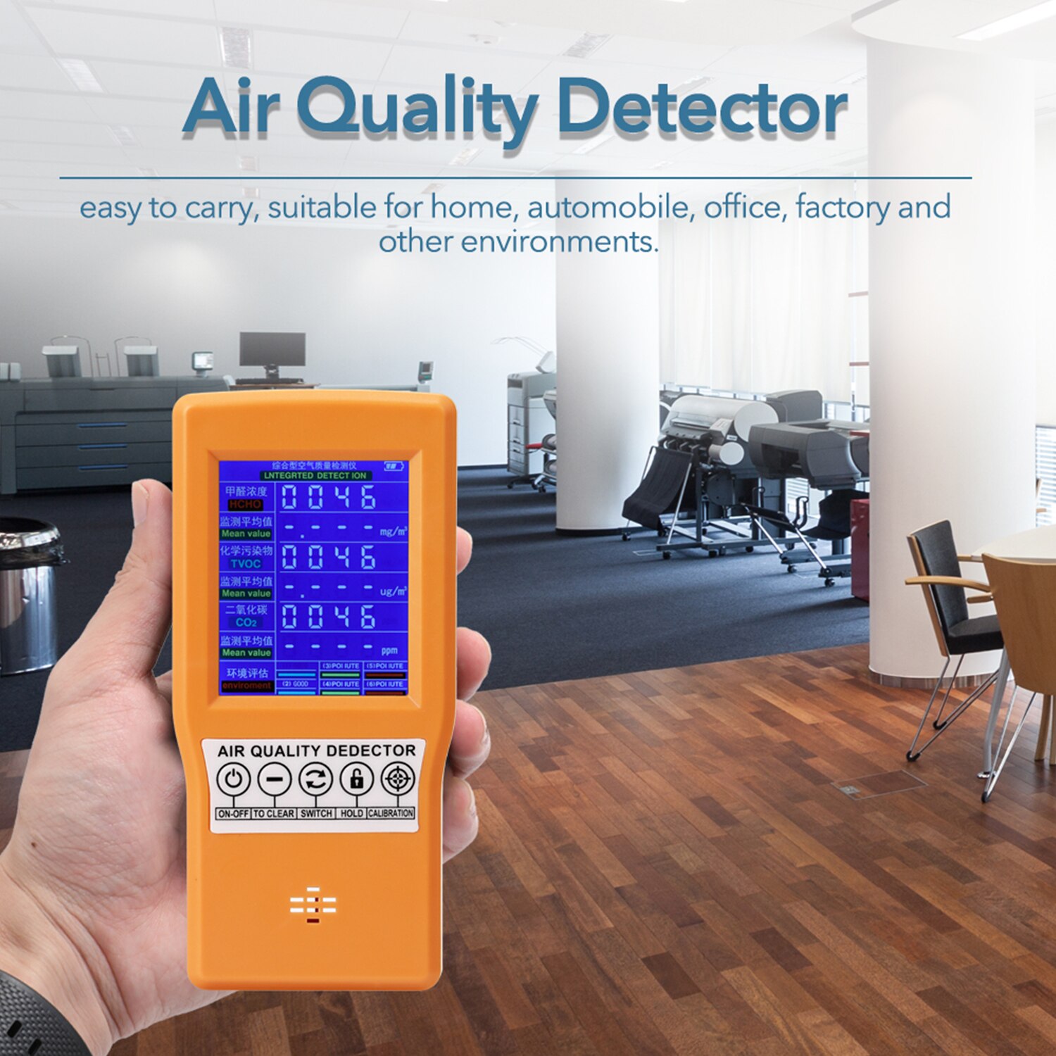 JSM-131 SC Luft Detektor CO2 Meter Digital Anzeige Hohe Genauigkeit HCHO TVOC CO2 Detektor Luft Analyzer Monitor