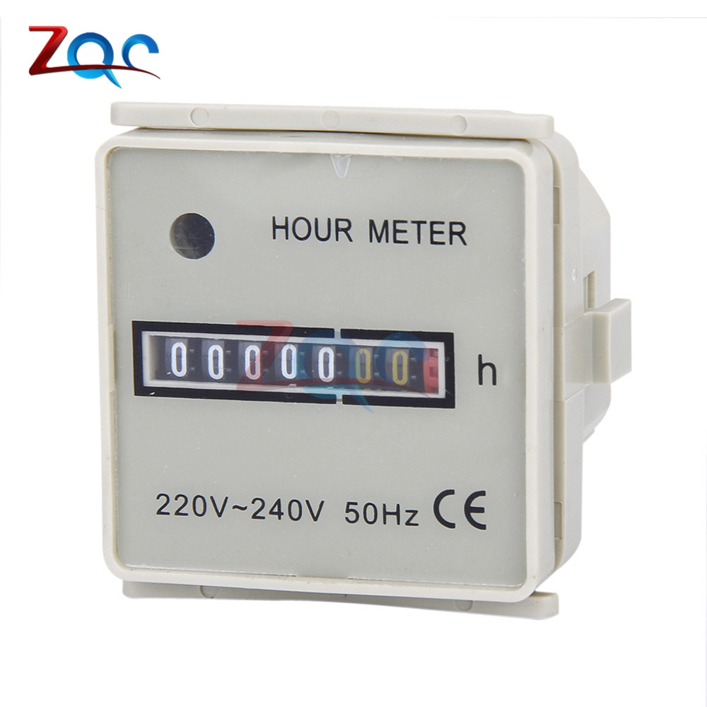 Industriële Urenteller Ac 220 -240V 50Hz Timer Teller Ac Urenteller Timing Gauge Voor Airconditioning Machines