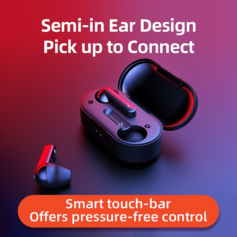 Xiaomi T3-auriculares TWS, inalámbricos por Bluetooth V5.0, auriculares estéreo 3D de doble micrófono con cancelación de ruido y control táctil