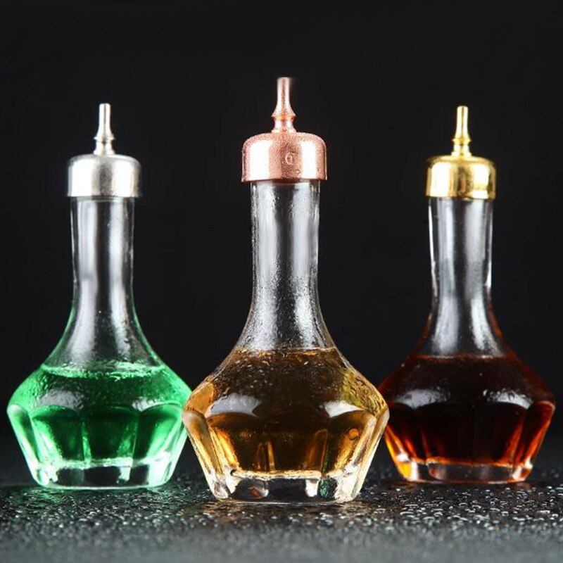 30ML/50ML KLARE GLAS Bitter FLASCHE MIT AUSLAUF & KORK oben