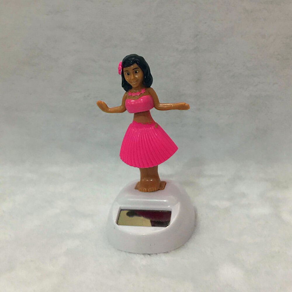 Ozdoba samochodu dekoracje samochodowe taniec Hula dziewczyna wahadłowy bobble zabawki prezenty wnętrze auta Dom dekoracje akcesoria dziewczęce słoneczne: Różowy