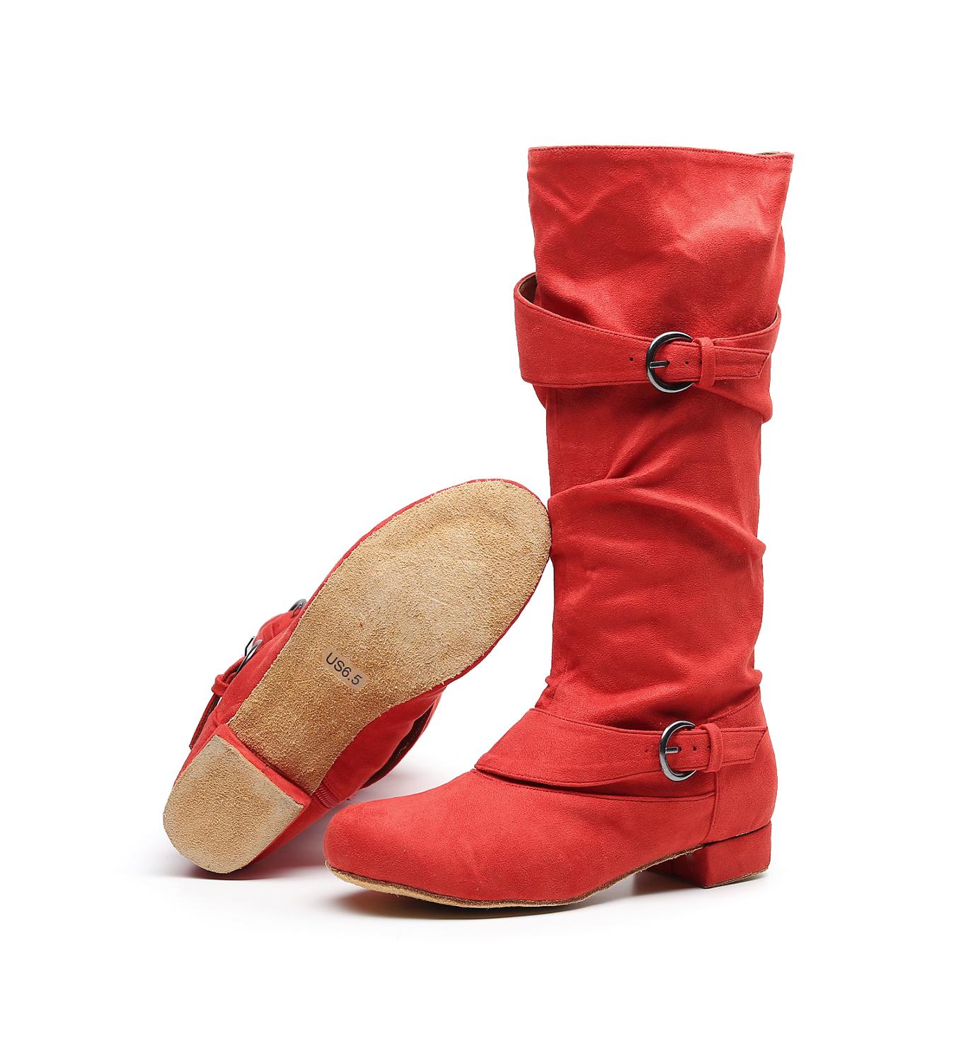 Donne Scarpe Da Ballo Morbidi stivali Suola Sala Da Ballo di Tango Sociale Del Partito di Ballo Delle Signore lunghi stivali di danza